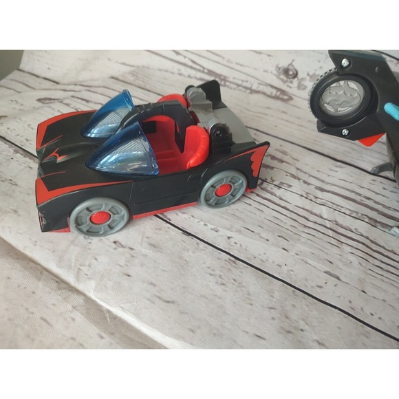 Imaginext DC Super Friends Batman Batcopter Helicopter & Batmobile W/ Figure - Picture 10 of 10